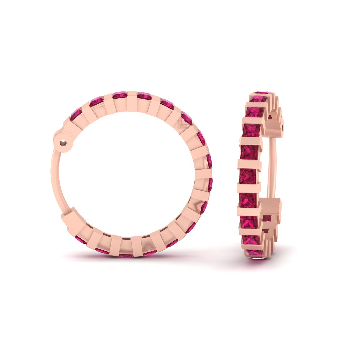 RUBY ENGAGEMENT HOOP EARRINGS