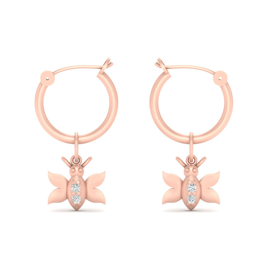 ROSE GOLD BUTTERFLY EARRINGS