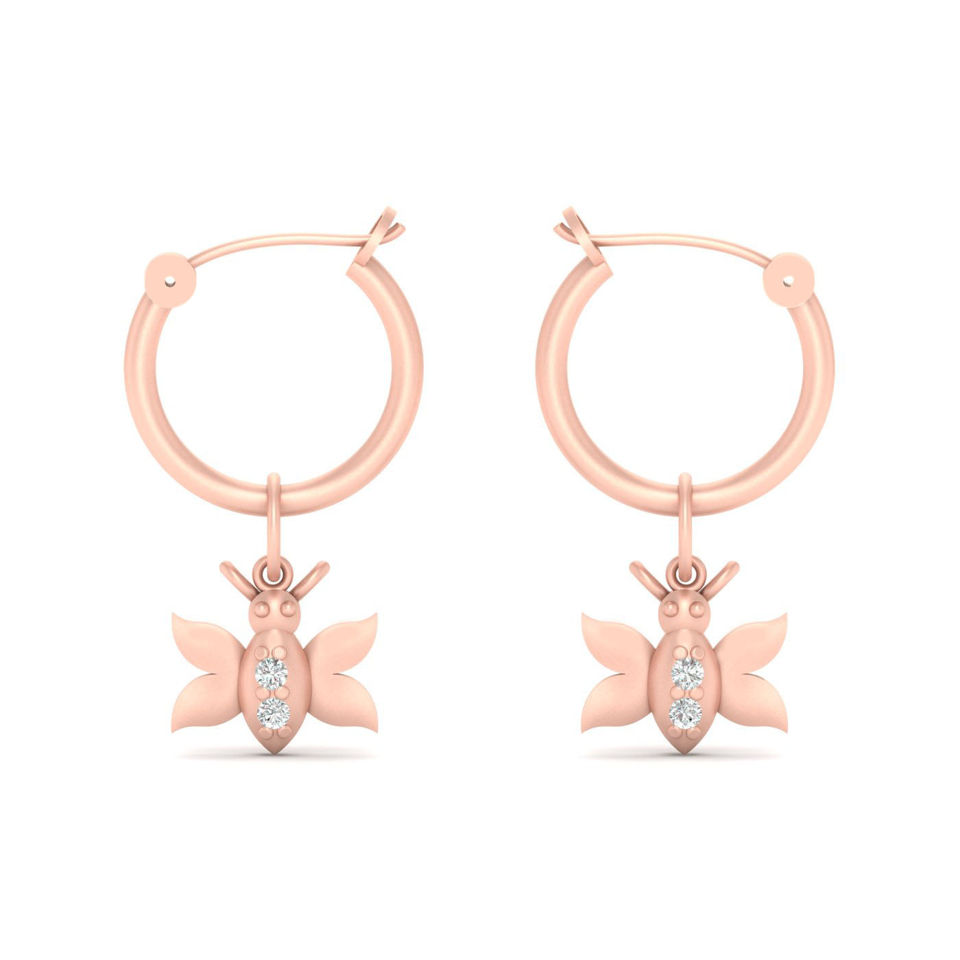 ROSE GOLD BUTTERFLY EARRINGS