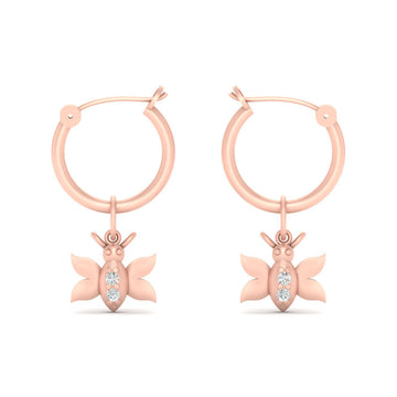 ROSE GOLD BUTTERFLY EARRINGS