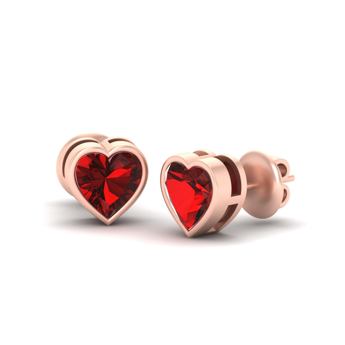 RED GARNET ENGAGEMENT EARRINGS