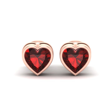 RED GARNET ENGAGEMENT EARRINGS