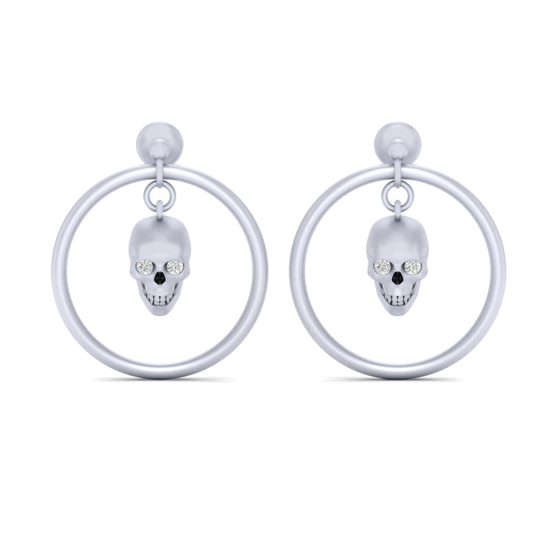 STERLING SILVER SKULL EARRINGS