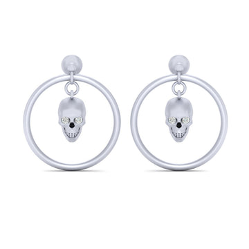 STERLING SILVER SKULL EARRINGS