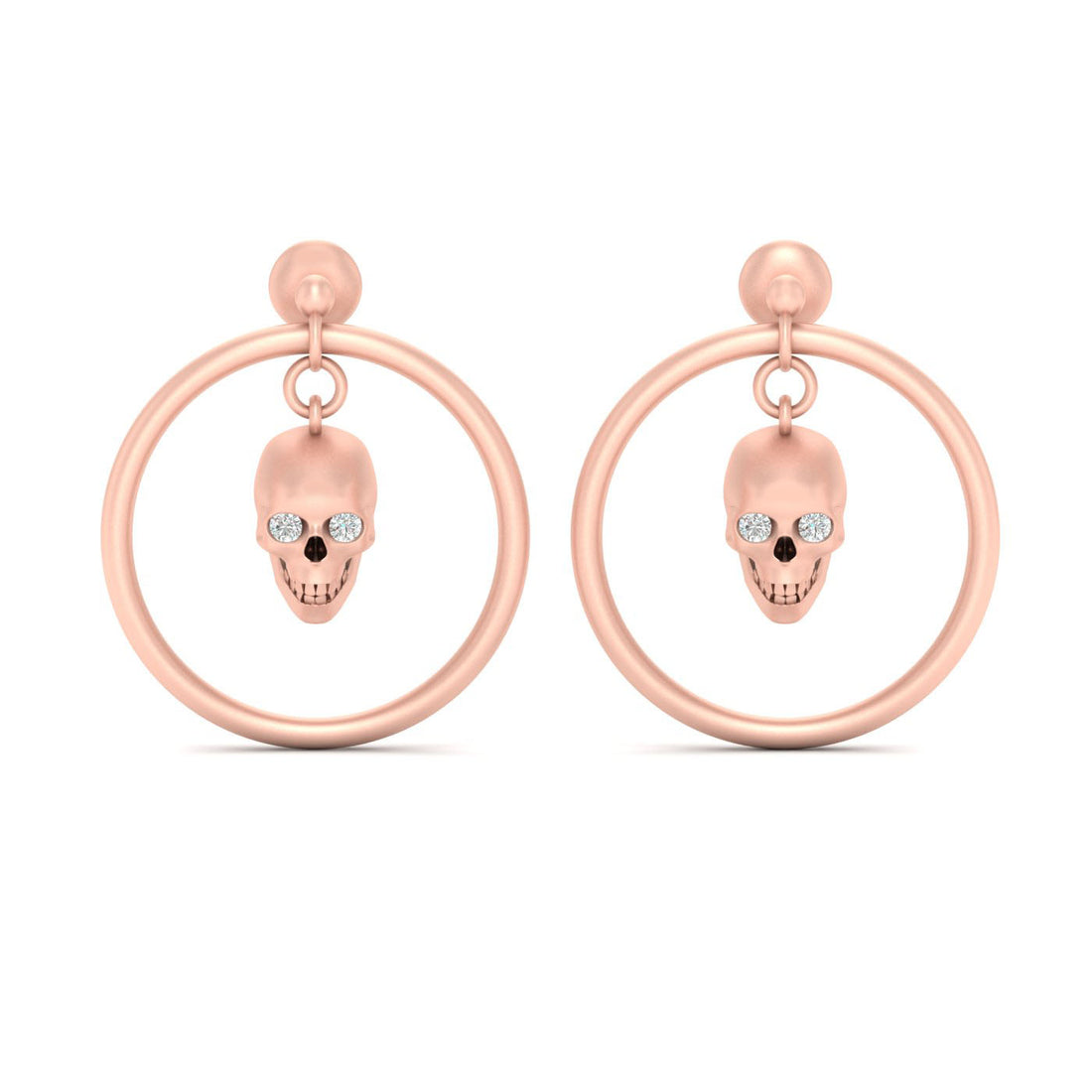 STERLING SILVER SKULL EARRINGS