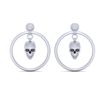 HANGING DANGLE SKULL EARRINGS