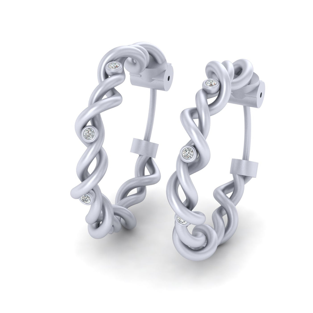 INTERTWINED EARRINGS STERLING SILVER