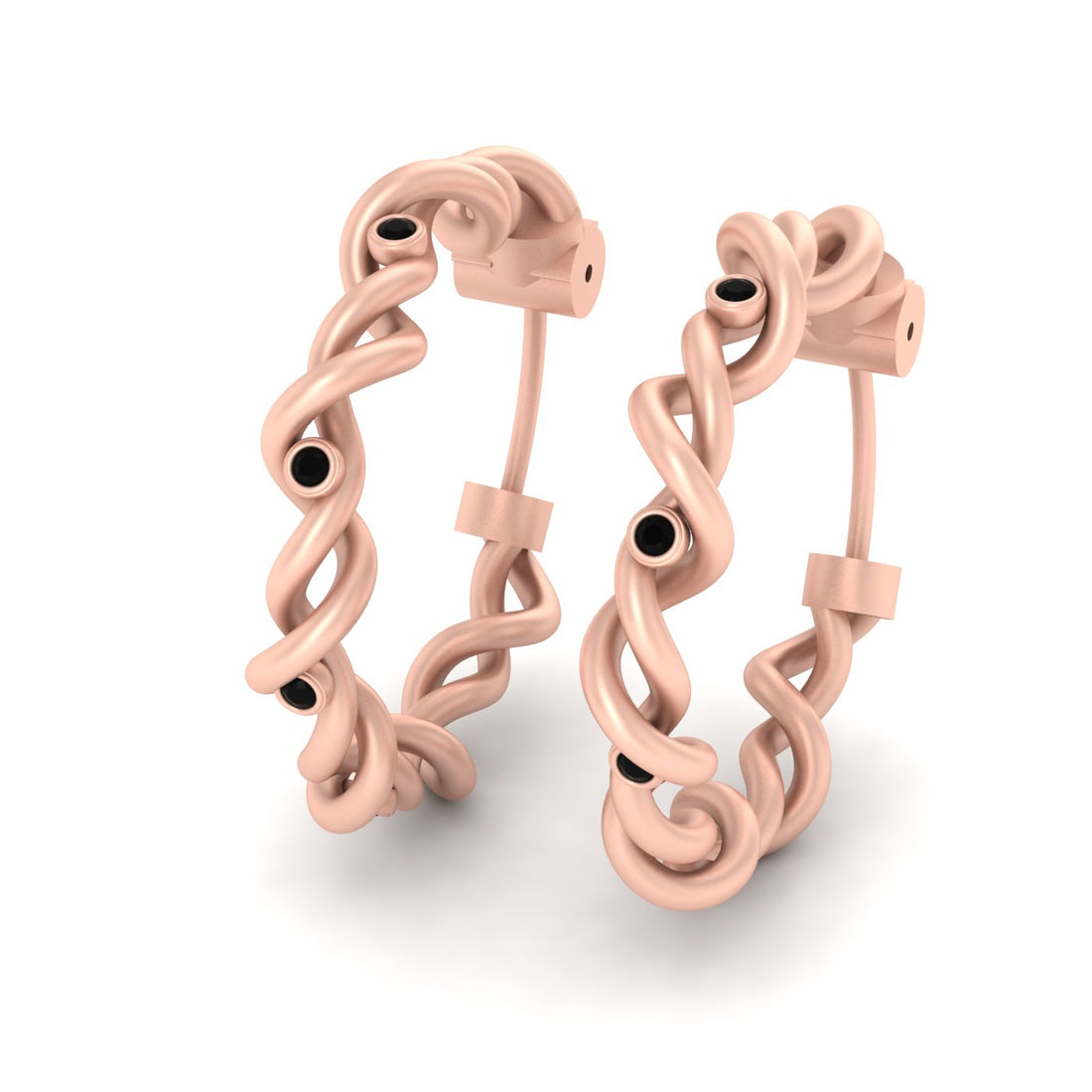 ROSE GOLD ENTWINED EARRINGS