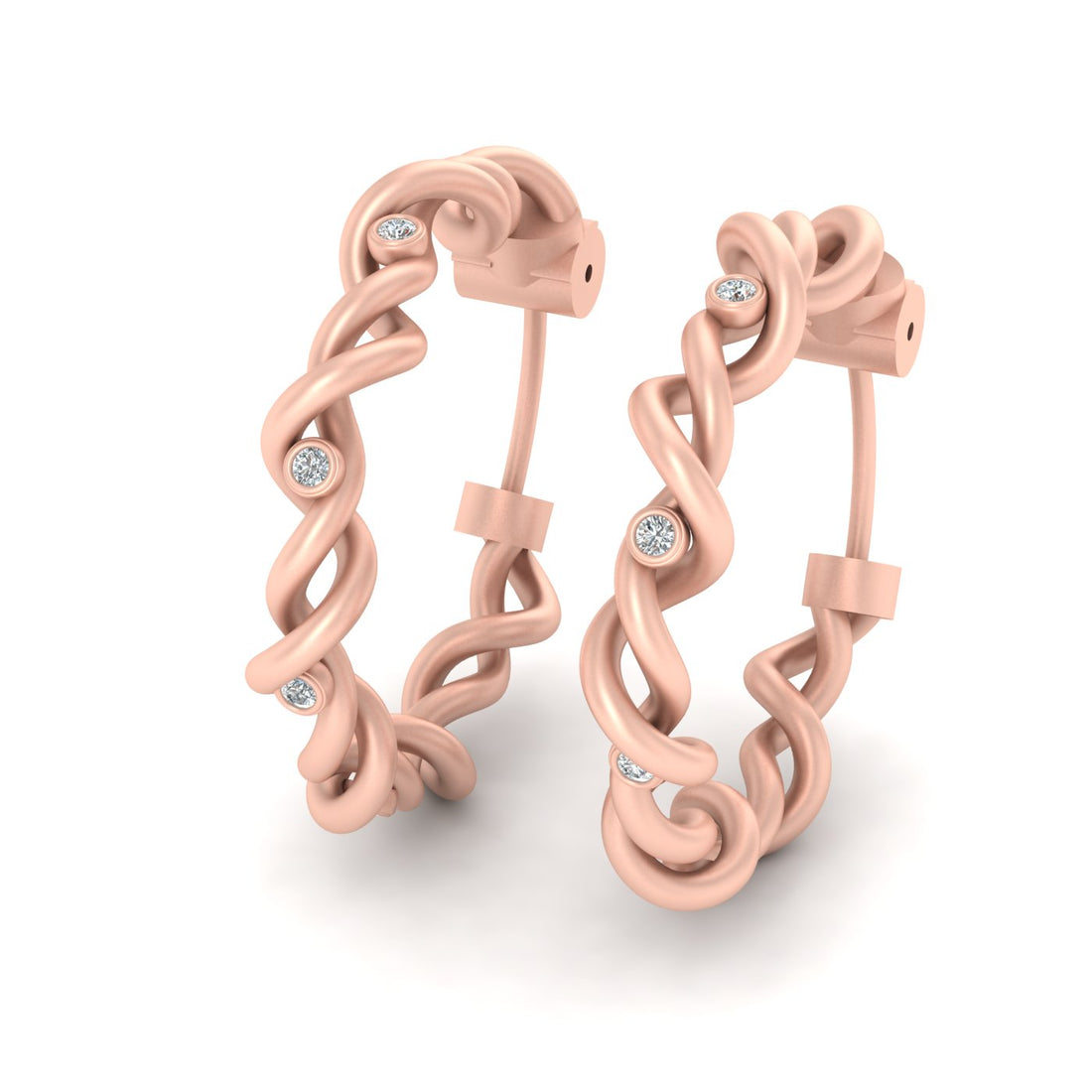 INTERTWINED EARRINGS STERLING SILVER
