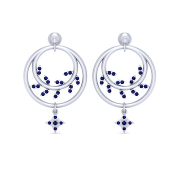 WHITE GOLD LEAF EARRINGS