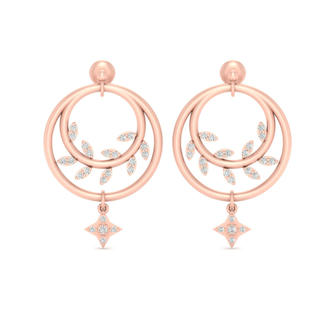 ROSE GOLD LEAF EARRINGS