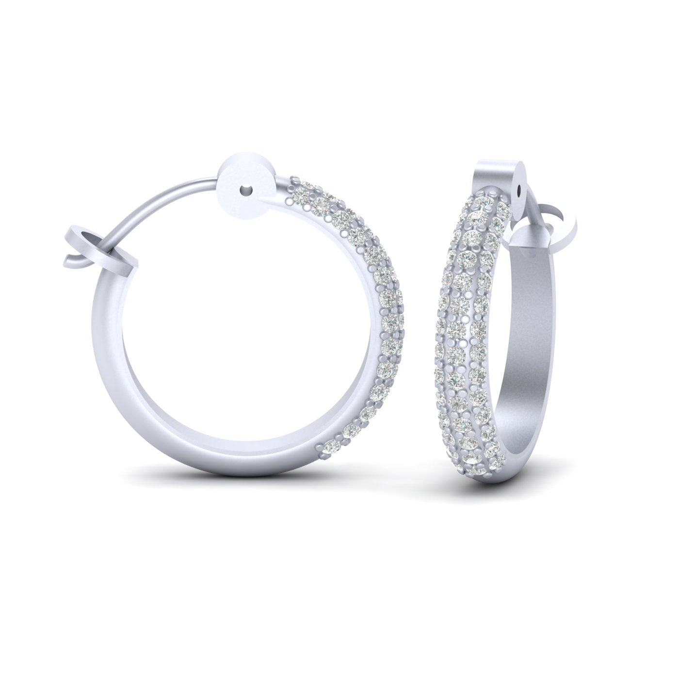 DIAMOND HOOP EARRINGS GOLD