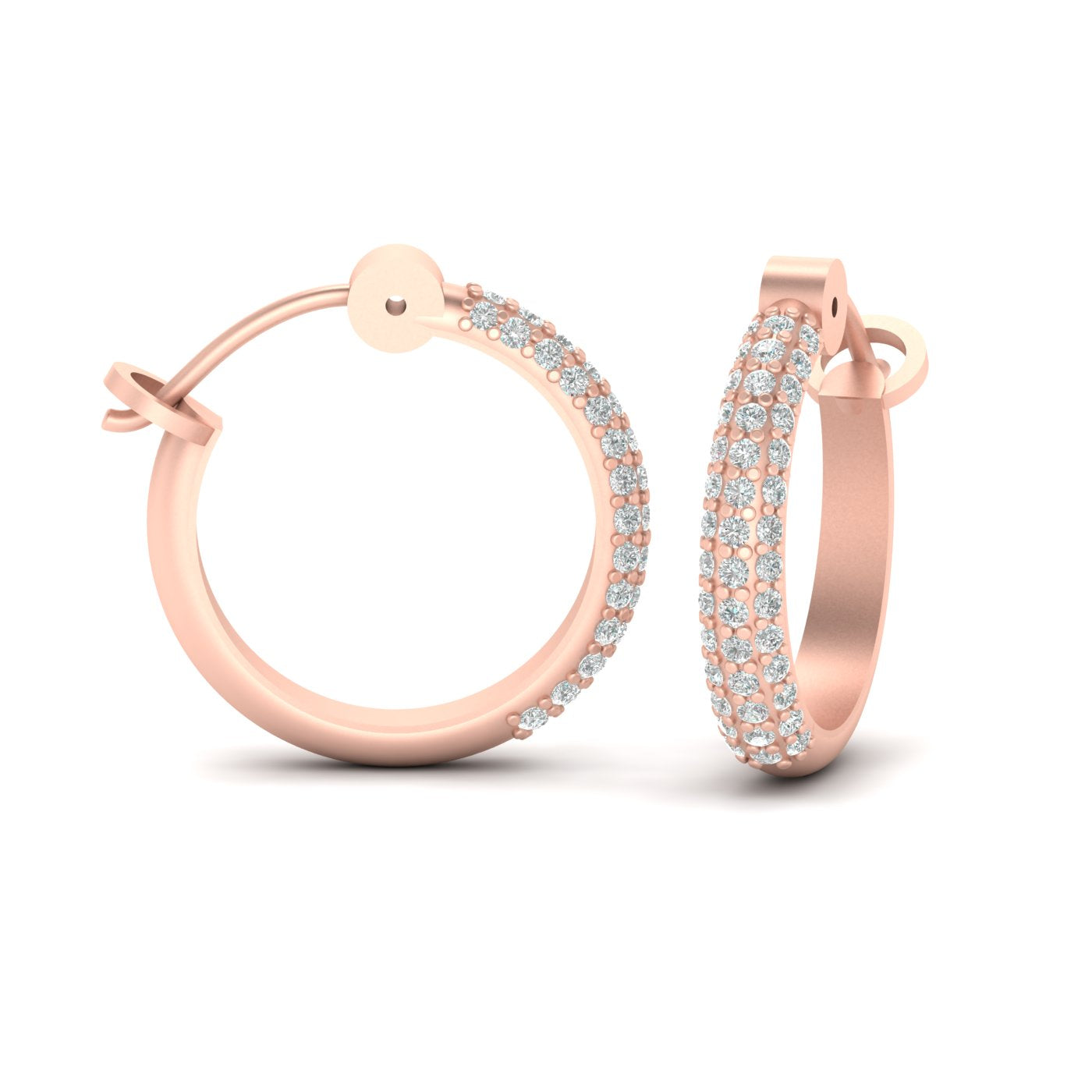 DIAMOND HOOP EARRINGS GOLD