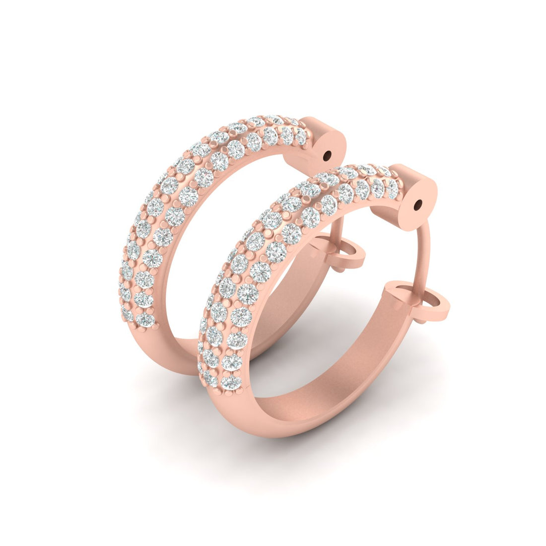 DIAMOND HOOP EARRINGS GOLD