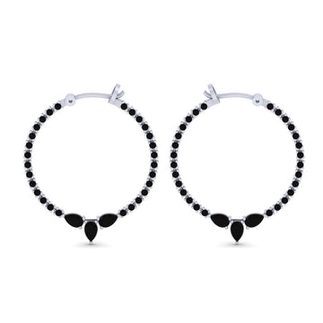 BLACK DIAMOND WEDDING EARRINGS