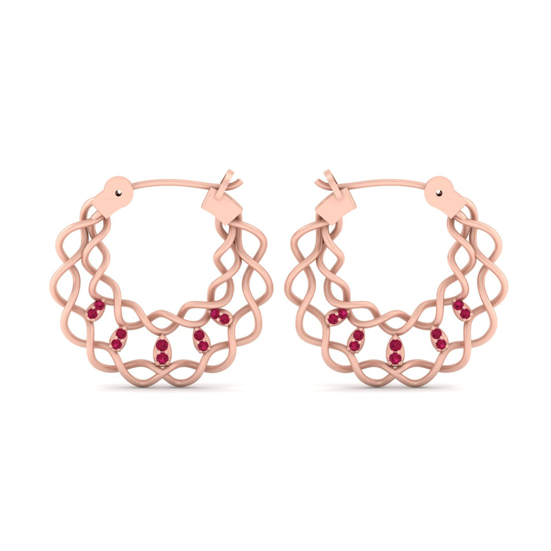 PINK DIAMOND ENTWINED EARRINGS