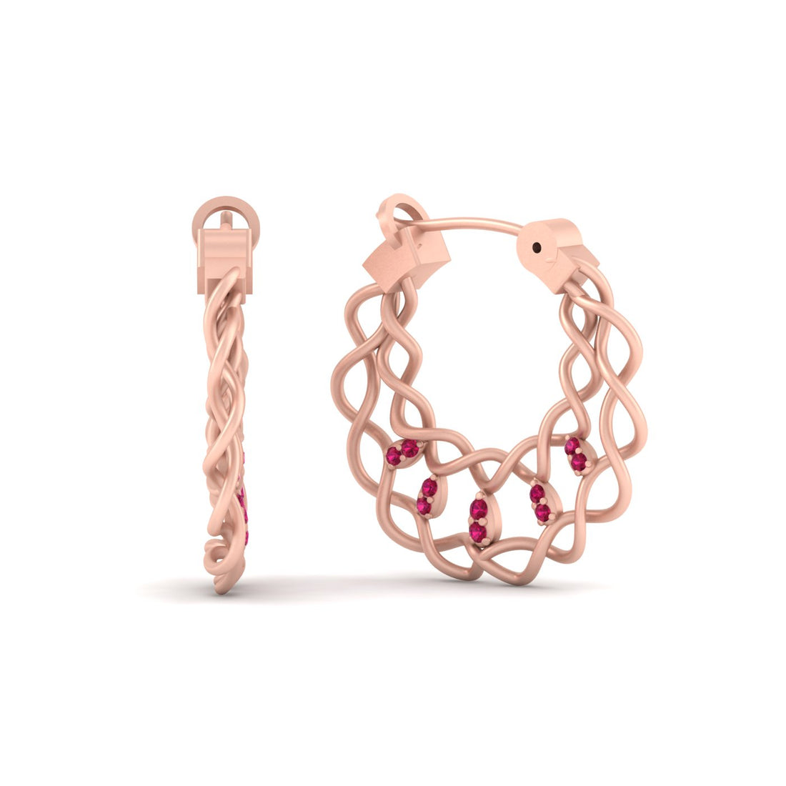 PINK DIAMOND ENTWINED EARRINGS