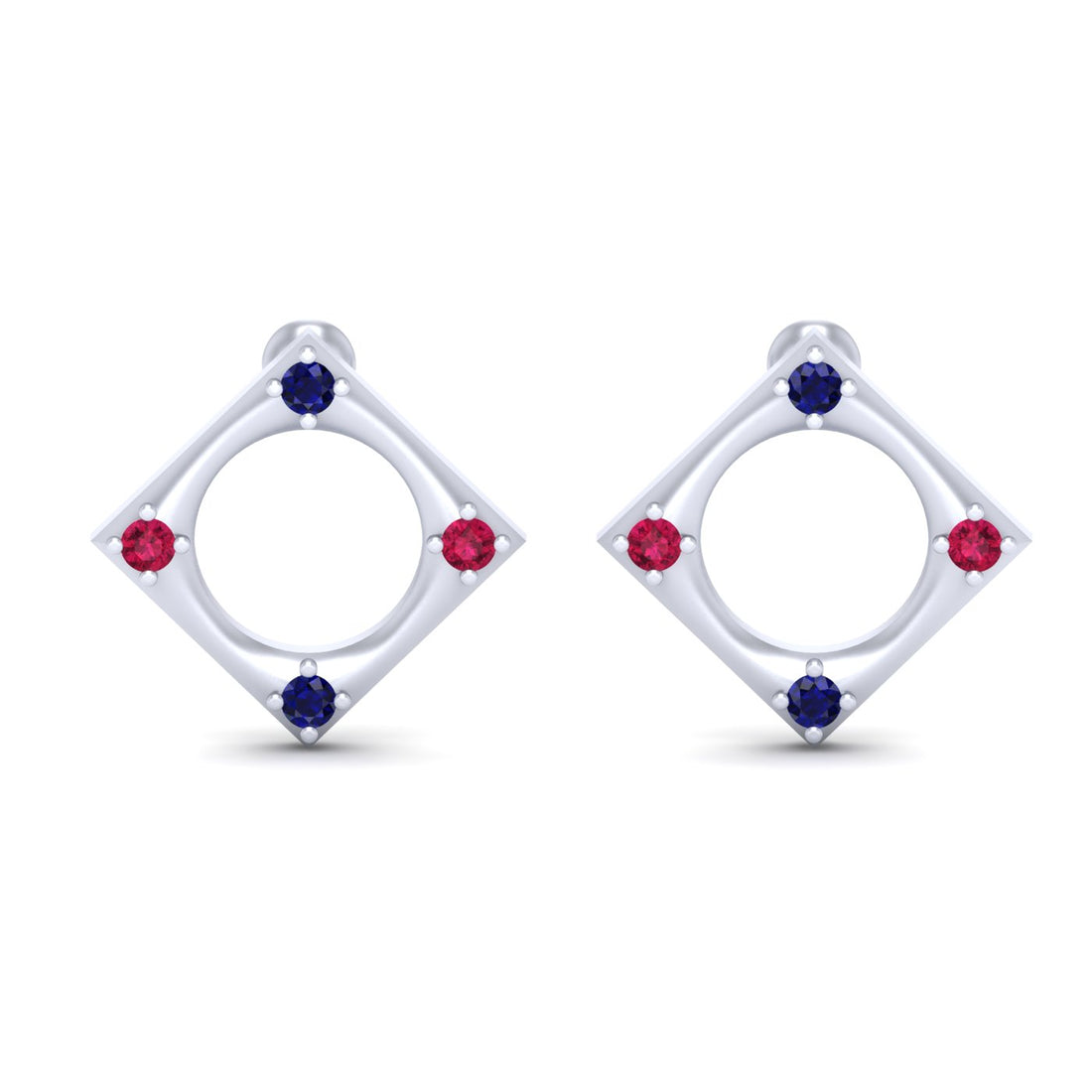 SQUIRCLE EARRINGS SILVER