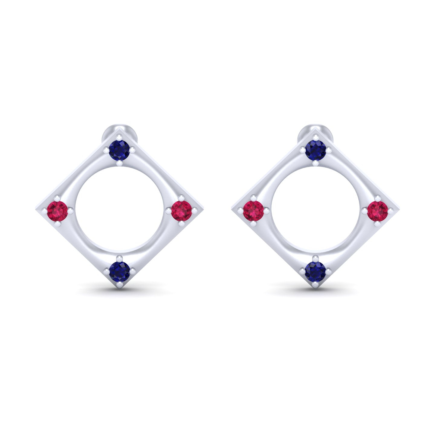 SQUIRCLE EARRINGS SILVER
