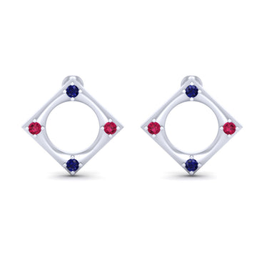 SQUIRCLE EARRINGS SILVER