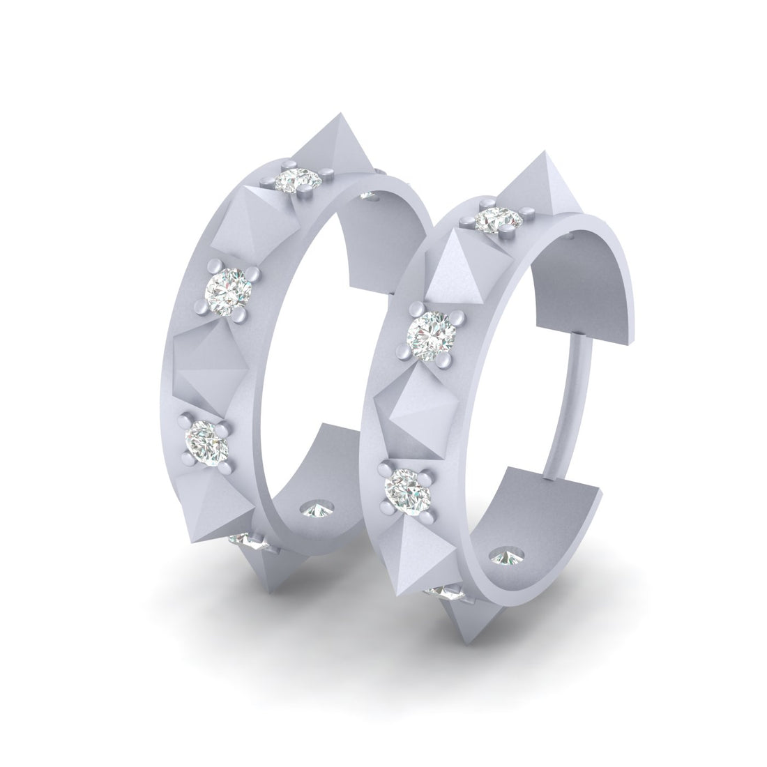 STERLING SILVER THORNY EARRINGS