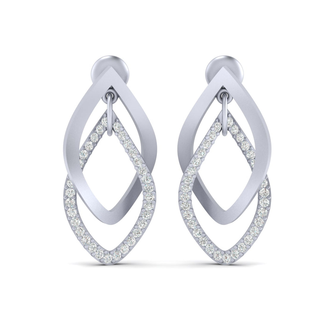 ROSE GOLD INTERLOCKING EARRINGS