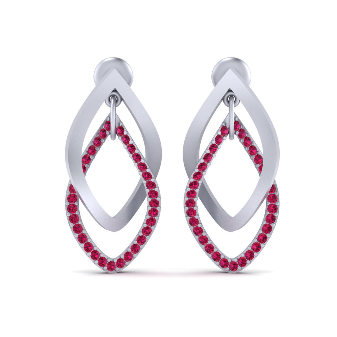 PINK DIAMOND DANGLE EARRINGS