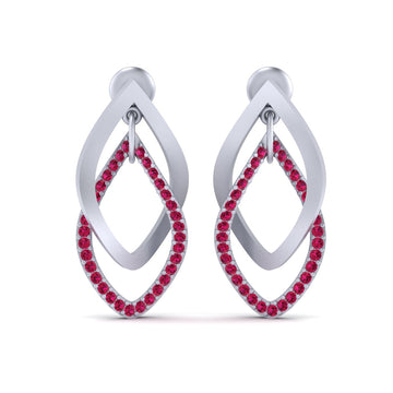 PINK DIAMOND DANGLE EARRINGS