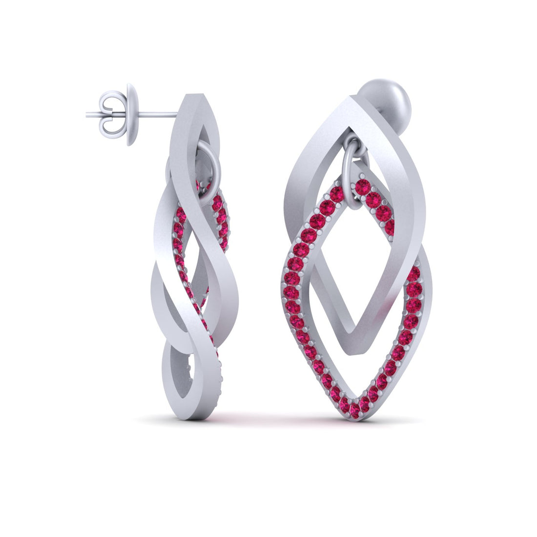 PINK DIAMOND DANGLE EARRINGS
