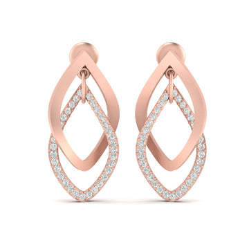 ROSE GOLD INTERLOCKING EARRINGS