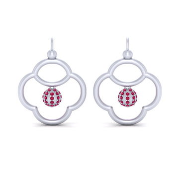 HANGING CLUSTER BALL EARRINGS