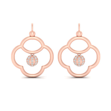 CLUSTER DIAMOND BALL EARRINGS