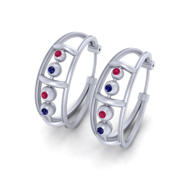 SILVER HOOP EARRINGS FOR HER