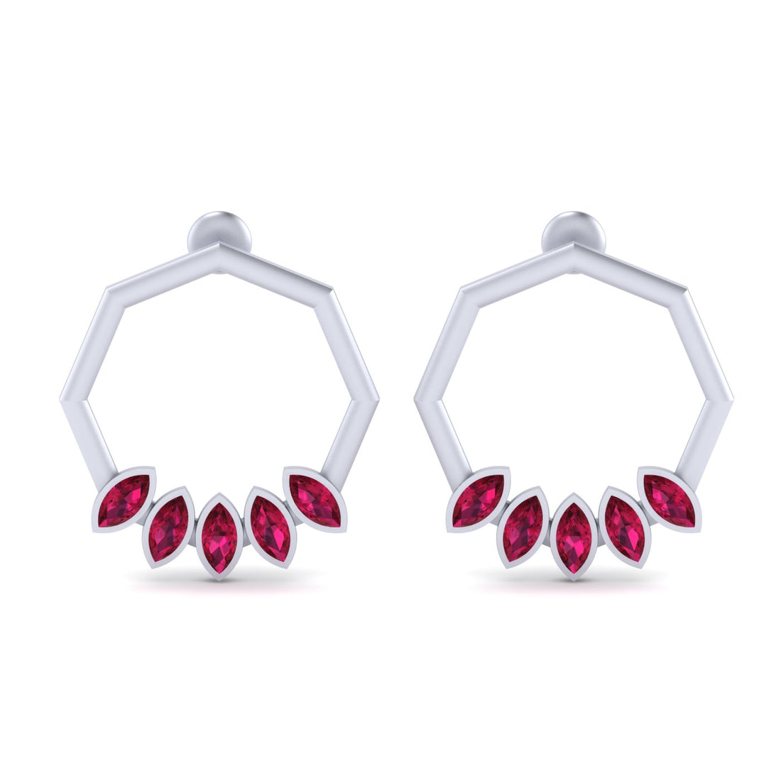 RUBY DANGLE WEDDING EARRINGS