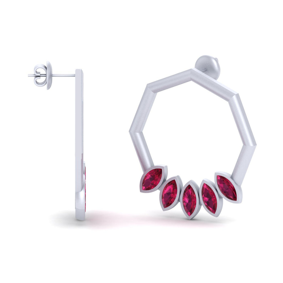 RUBY DANGLE WEDDING EARRINGS