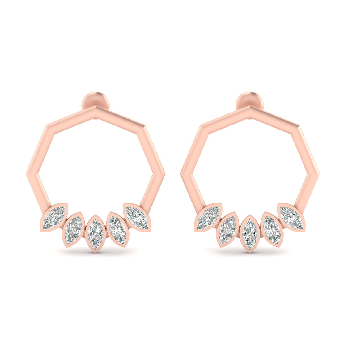 DIAMOND EARRINGS ROSE GOLD