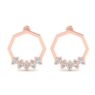 DIAMOND EARRINGS ROSE GOLD