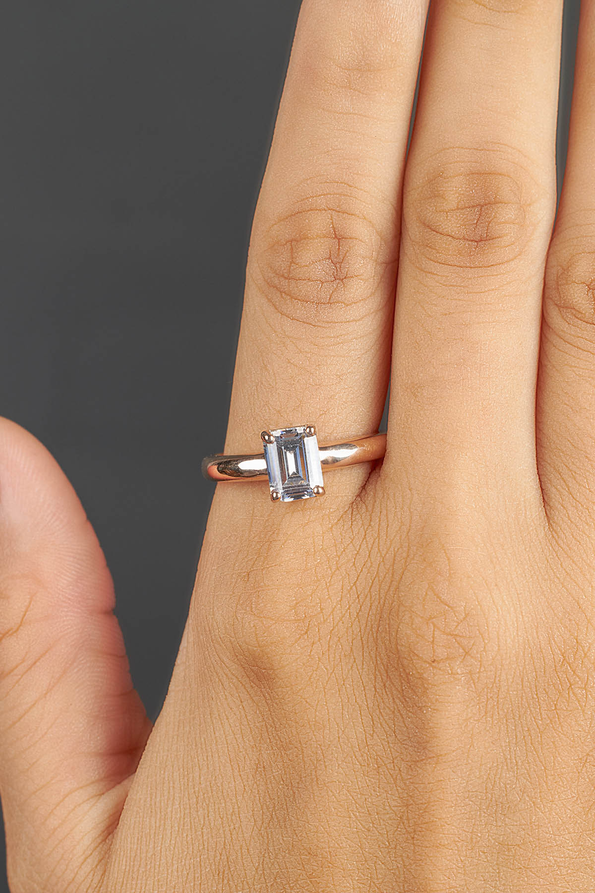 Radiant Diamond Bridal Ring Set Solitaire Engagement Ring Set
