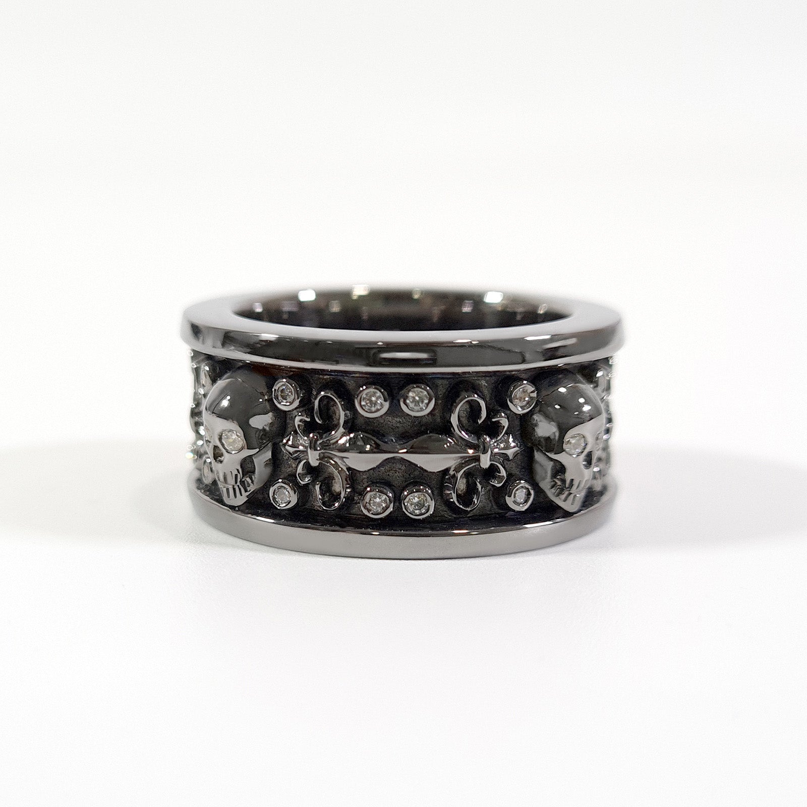 SKULL MATCHING PROMISE RING SET