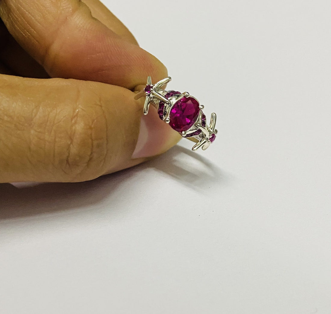 Ruby Starfish Engagement Ring