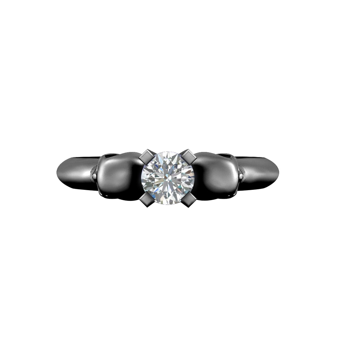 Diamond Skull Ring Womens