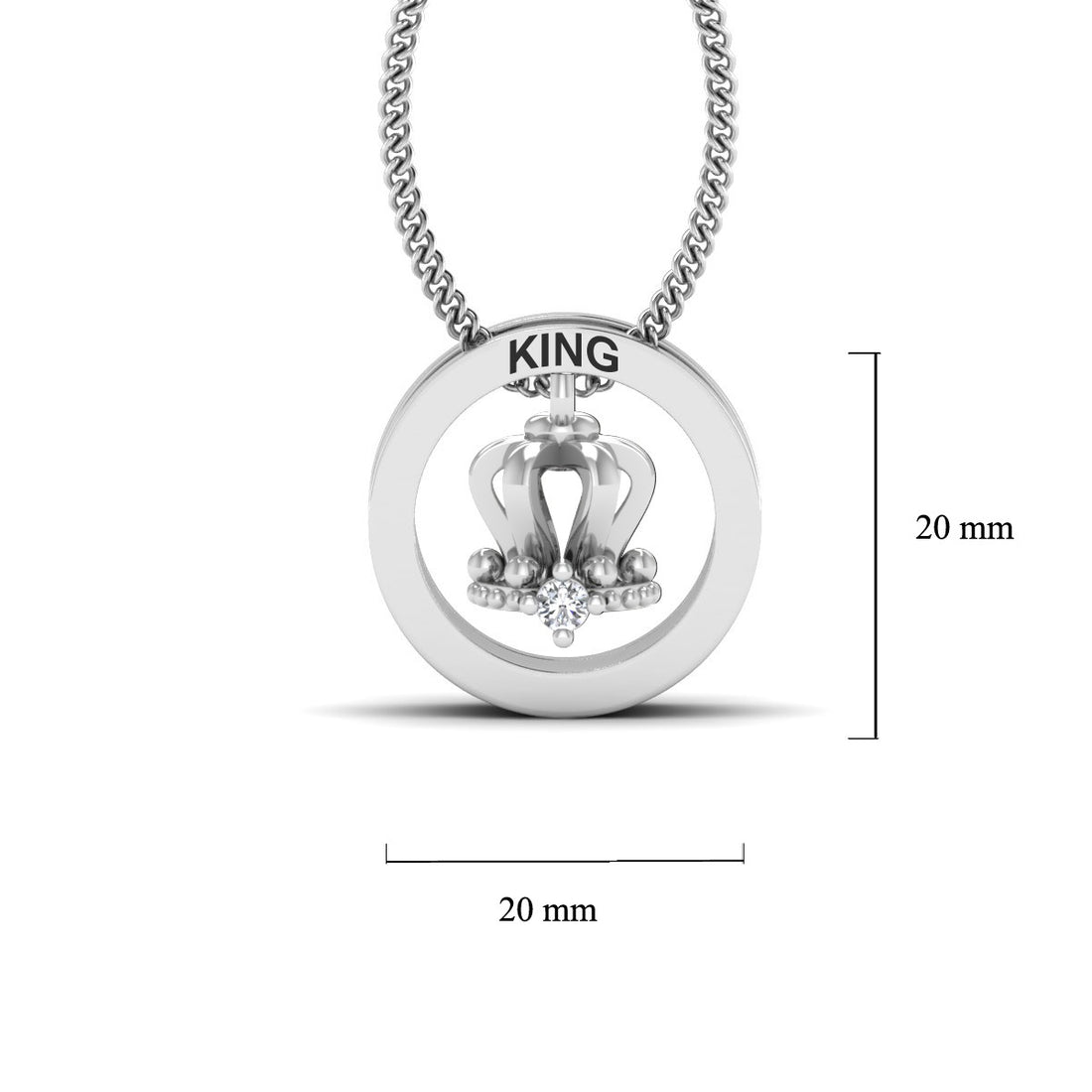 KING CROWN PENDANT LOCKET