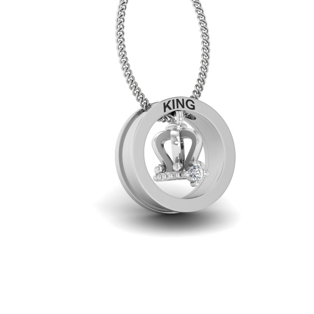 KING CROWN PENDANT LOCKET