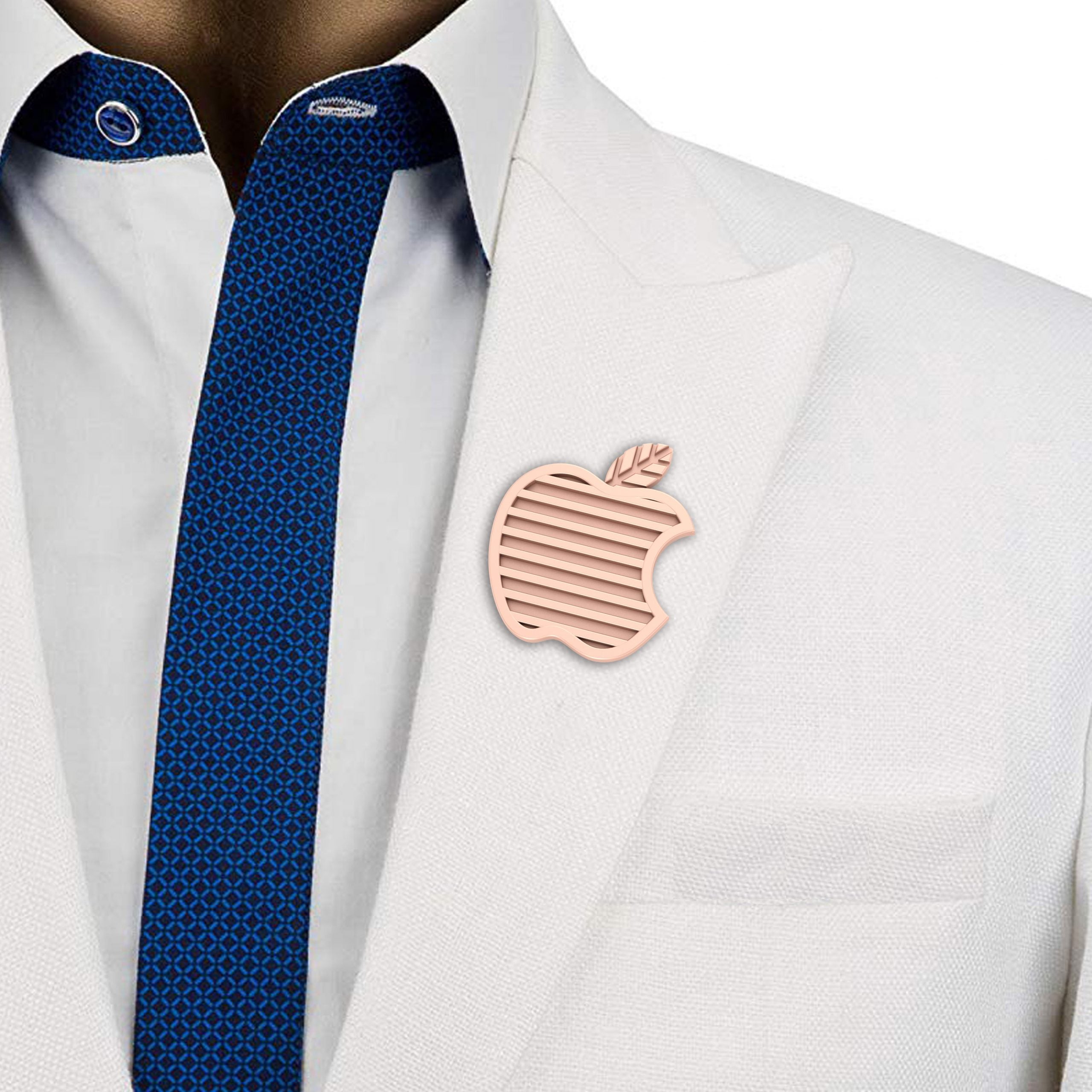 ROSE GOLD APPLE LAPEL PIN