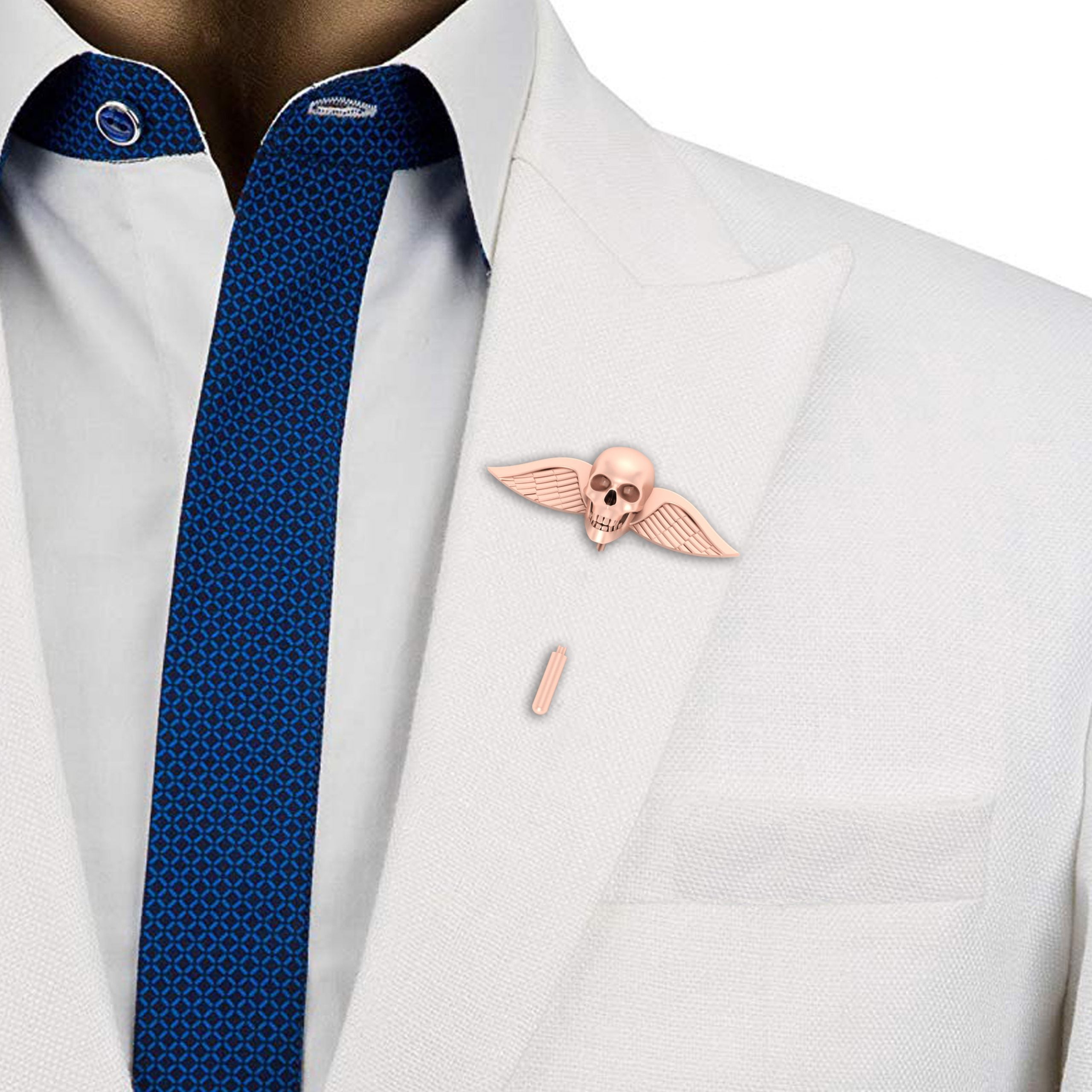 WINGED SKULL LAPEL PIN
