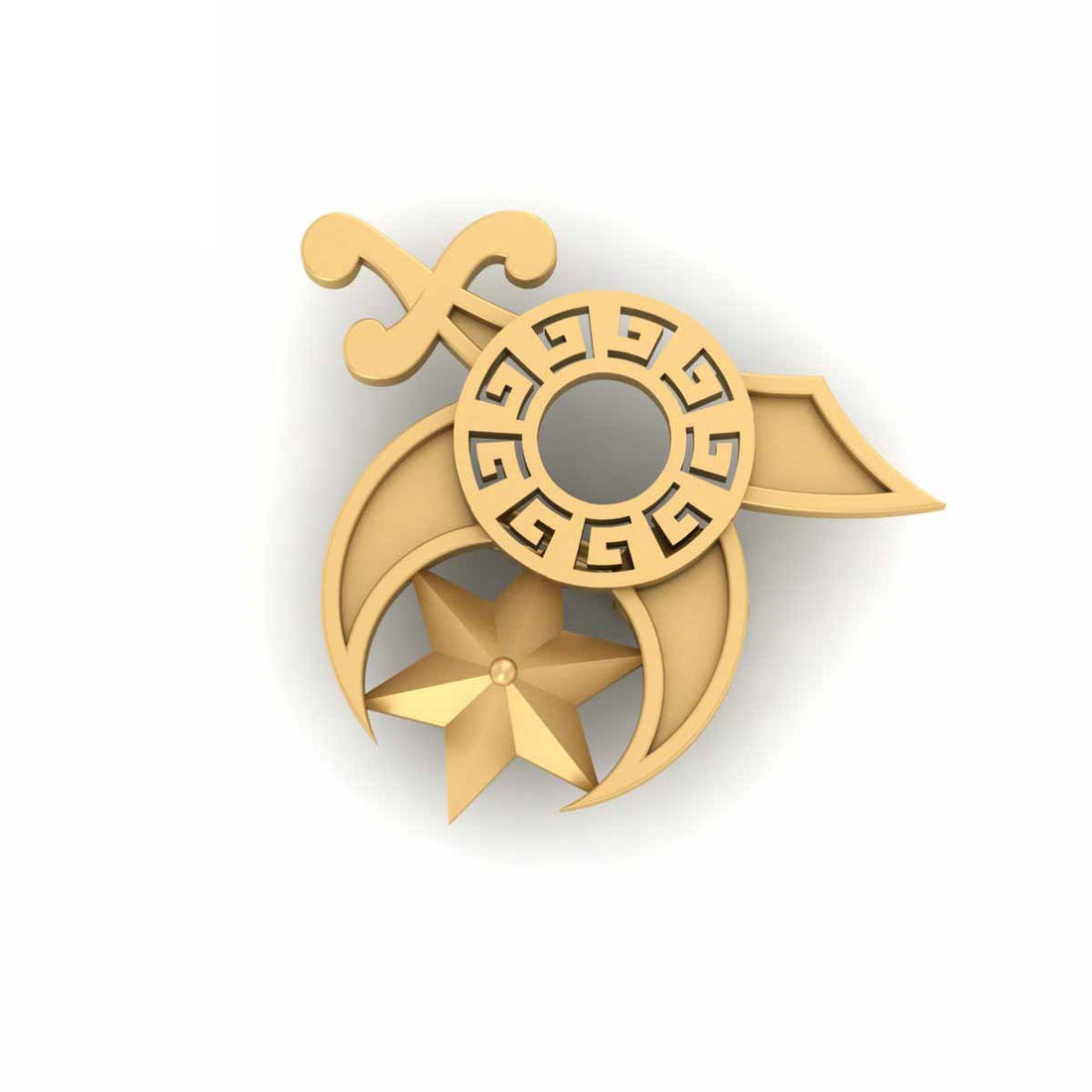 SHRINERS LOGO PINK BROOCH