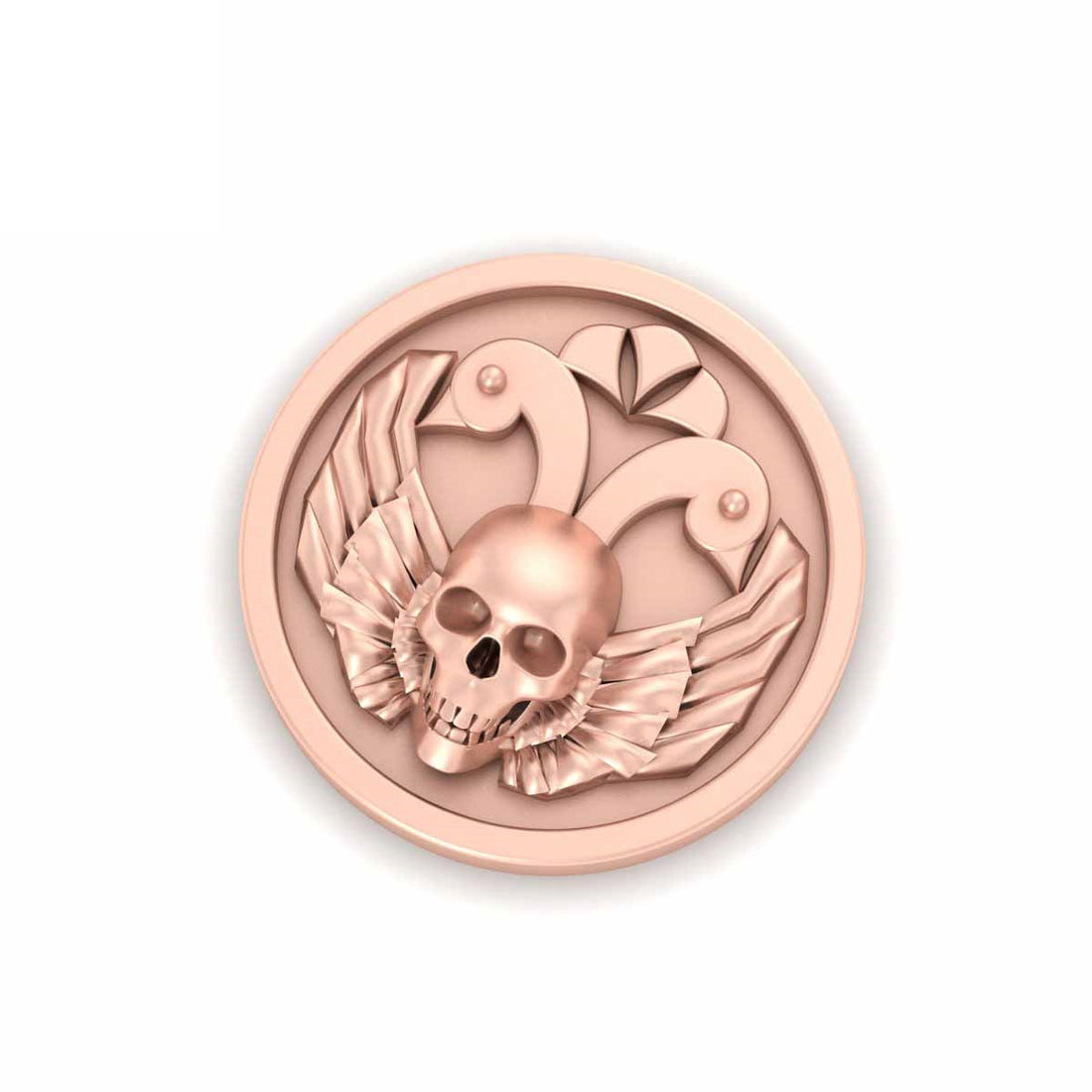 SILVER WINGED SKULL PIN