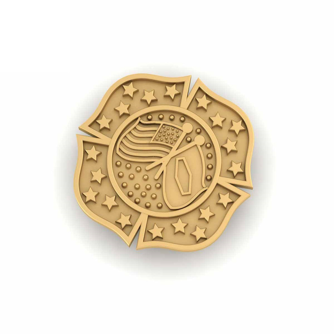 YELLOW GOLD FLAG PIN