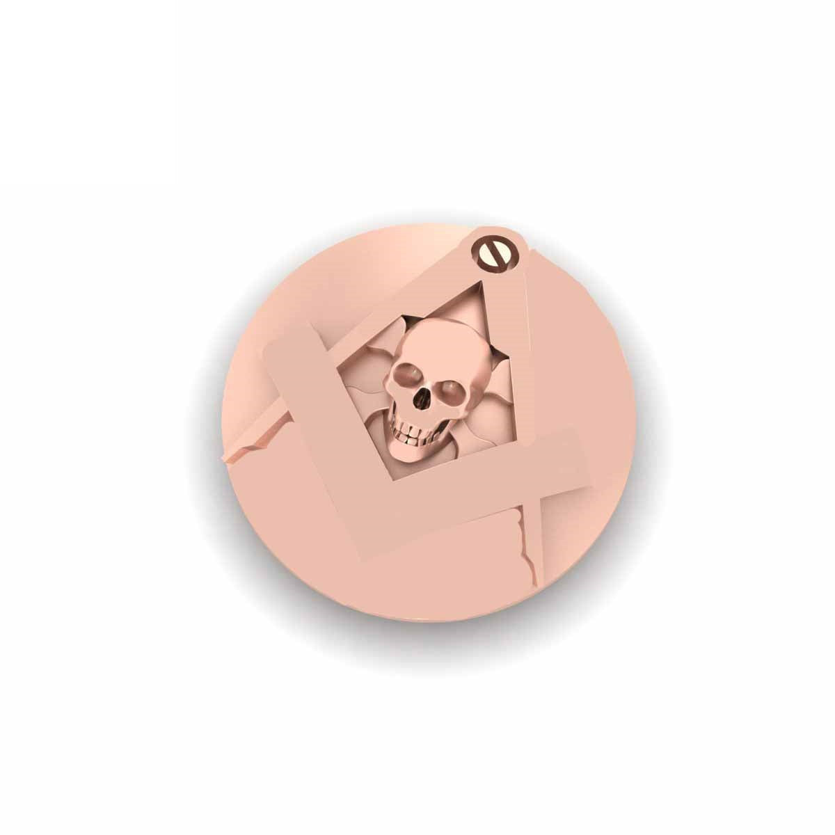 GOLD MASONIC SKULL PIN