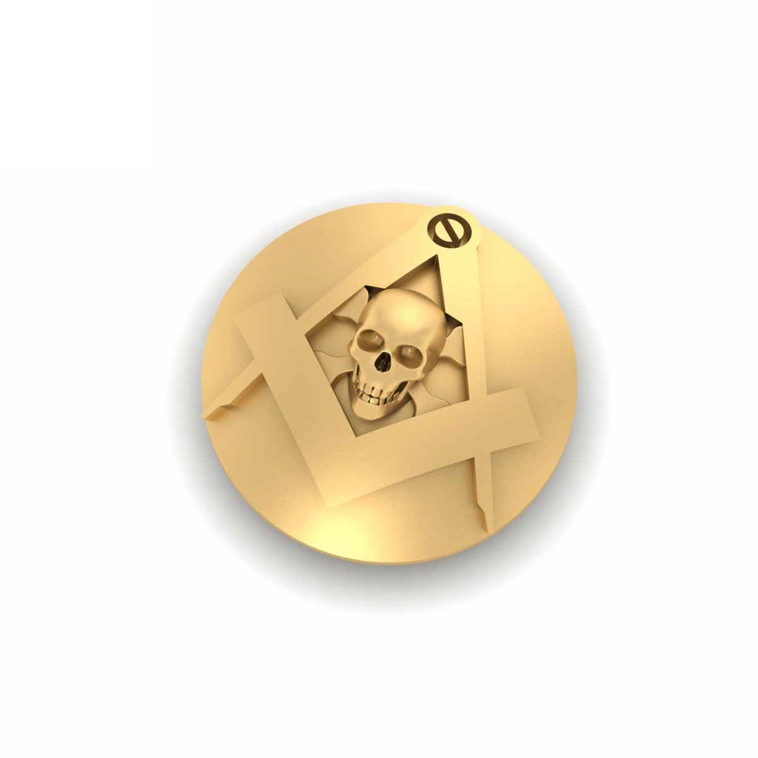 GOLD MASONIC SKULL PIN